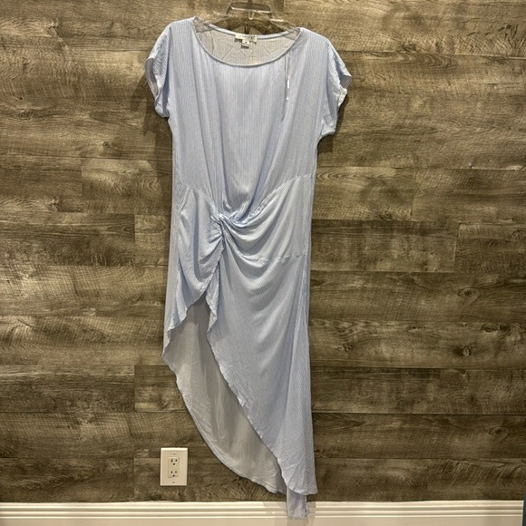 Favlux Stripes Asymmetrical Pre loved in great condition Dress in 100% Rayon. - Picture 1 of 8